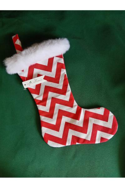 Christmas Decor - Red and White Stockings